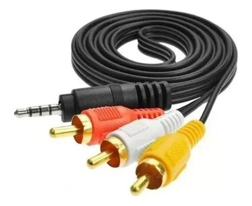 Cable De Audio Y Video 3-rca A Plug 3.5mm 1.5m