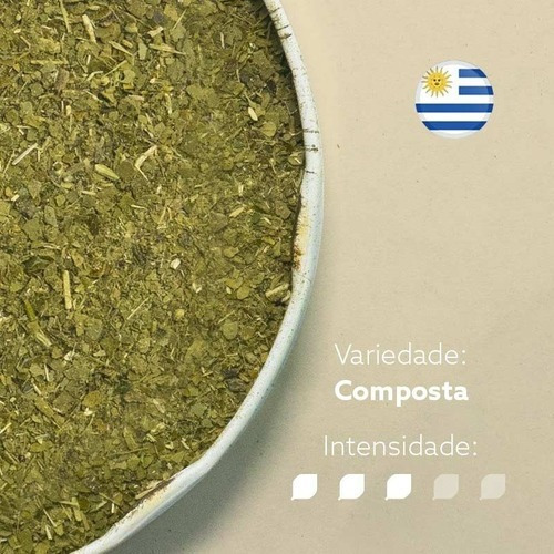 Erva Mate Canarias Chá Verde E Genjibre Para Chimarrão 1kg