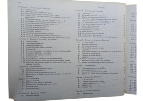 Libro Algebra Trigonometría Modernas Bilingue Año 1970 (Usado)