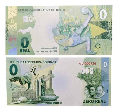 Cédula Fantasia De Zero Reais: Penta Campeão