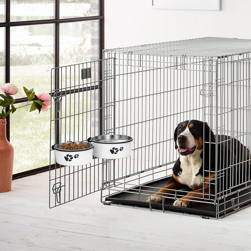 2 Pack De Cuenco De Agua Colgante Para Jaula De Perro, Sin Y