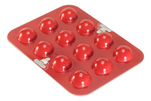 Nordic Ware Donut Hole And Cake Pop Pan, 12 Cavaties, Rojo