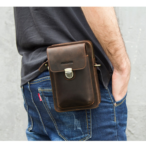 Bolsa Para Celular Piel Riñonera Para Hombro Bandolera