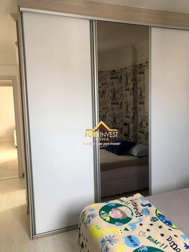 Imagem 27 de 30 de Cobertura Com 3 Dormitórios À Venda, 136 M² Por R$ 950.000,00 - Vila Guilhermina - Praia Grande/sp - Co0012