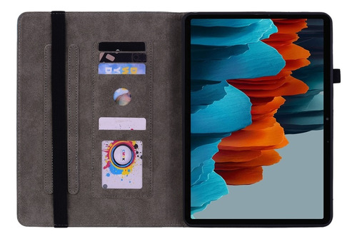 Funda De Cuero Con Rosa Y Mariposa Para Samsung Tab S9 Plus
