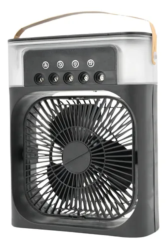 comprar Ventilador Portátil Com Iluminação Umidificador Climatizador Cores Da Estrutura Preto Exclusivo Diâmetro 25 Cm Frequência 60 Material Das Pás Plástico Quantidade De Pás 1 110vu002F220v