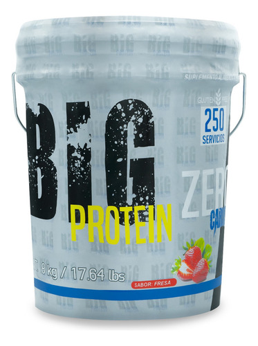 Suplemento Proteína Polvo Gym Isolate Big Whey 8 Kg Sabores Sabor Fresa