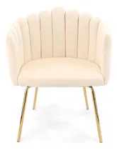 Comprar Silla Sillon Oris Blanco Marfil De Pana Patas Doradas Thea