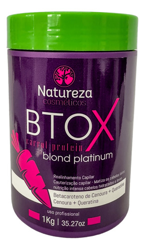 Btox Capilar Zanahoria Blond Platinum 1000g - Envio Gratis