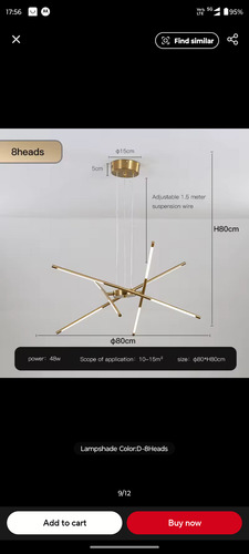 Lustre Nórdico De Led Moderno 48w 3 Cores Dourado Dourado