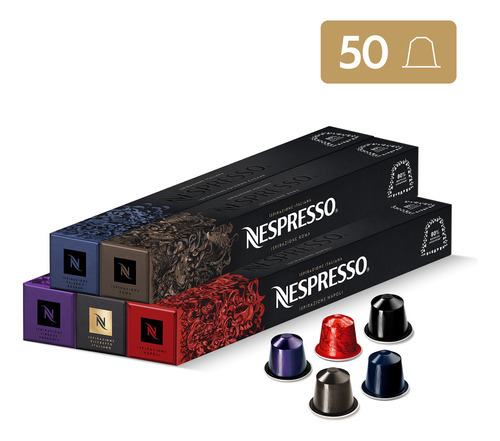 Cápsulas De Café Nespresso Pack Intenso - 50 Cápsulas