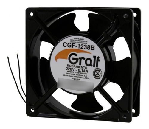 Cooler / Turbina 220v 120x120x38mm Ruleman Gralf (cgf-1238b)