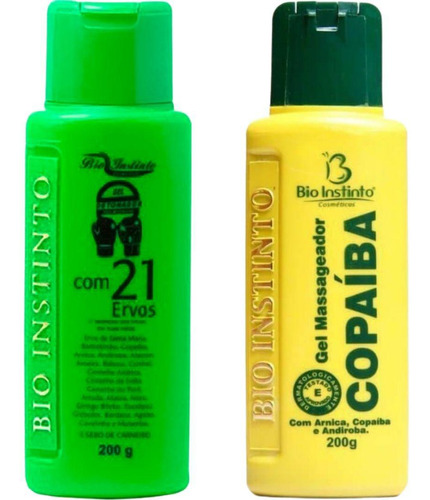 Kit Gel Detonador Com 21 Ervas + Gel Massageador Copaíba