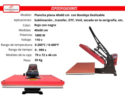 Plancha 40x60 sublimacion cheap