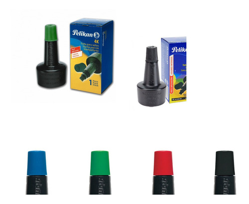 Tinta Para Sellos Pelikan 30 Ml *12 Unidades