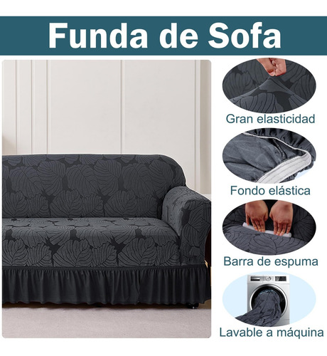 Juego De Fundas De Sofá Elásticas Suaves De 3 Piezas Que