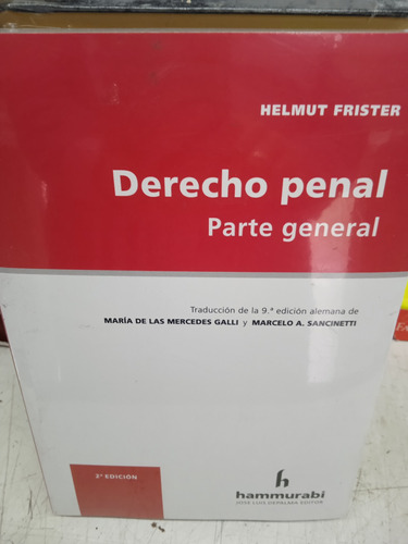 Frister Helmut Derecho Penal Parte Gral En Recoleta, Nuevos 