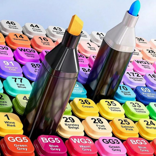Set X120 Marcadores Doblepunta Para Colorear Touch + Estuche