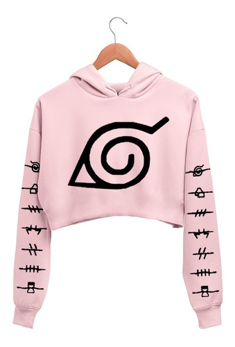 Cropped feminino moletom Anime naruto desenho série de mangá blusa de frio  feminina