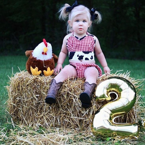 Fantasia Infantil Cowboy Fazendinha: Jardineira Lenço Chapéu