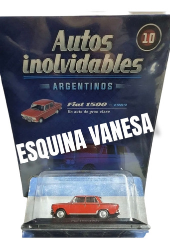Fiat 1500 1963 Color Rojo Num 10 1:43
