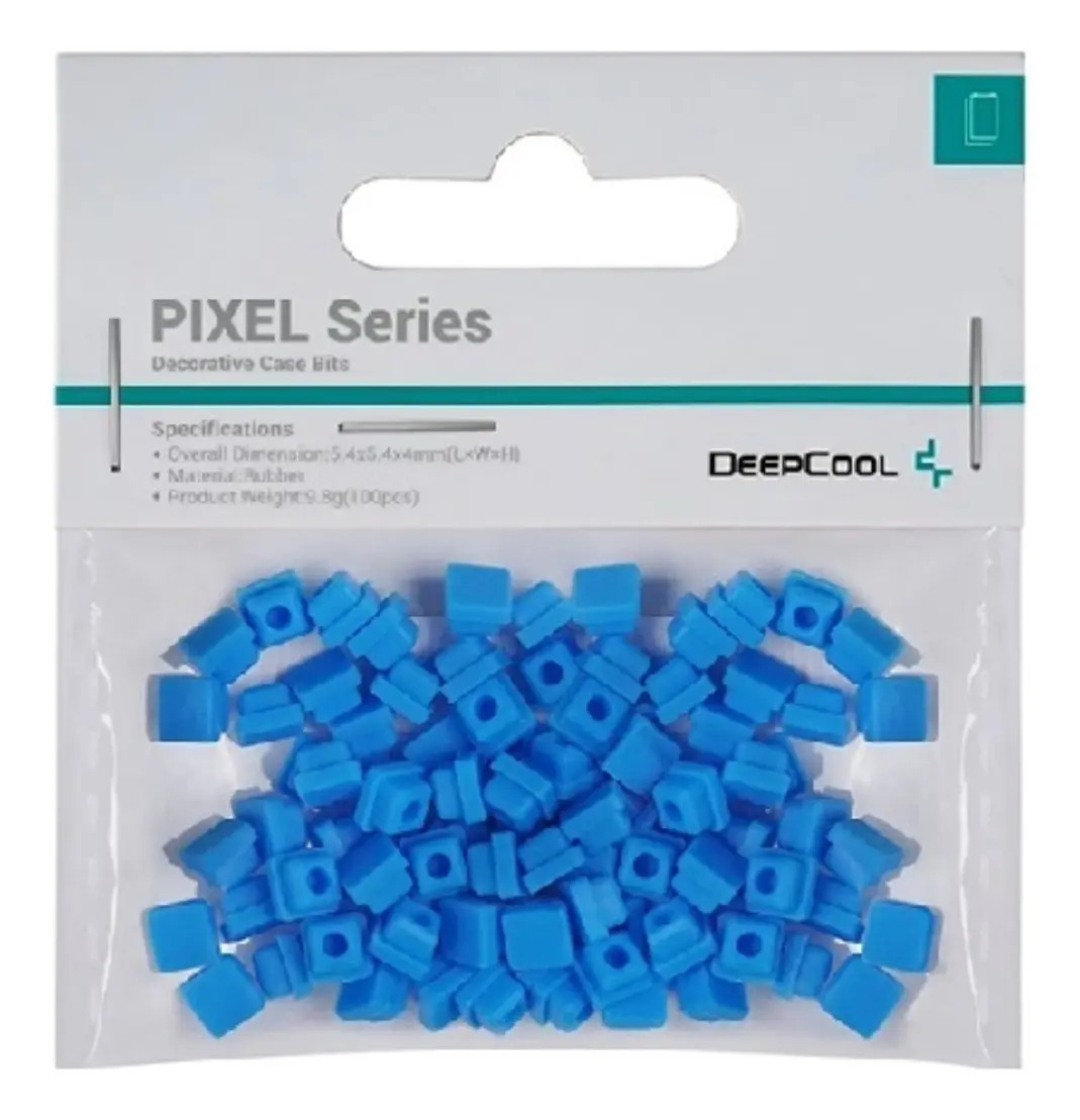 Componentes para PC Blocos Decorativos Pixel Series Para Gabinetes 100 peças Azul Deepcool