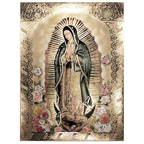 Nuestra Señora De Guadalupe Retrato Del Cuerpo Rosas (...