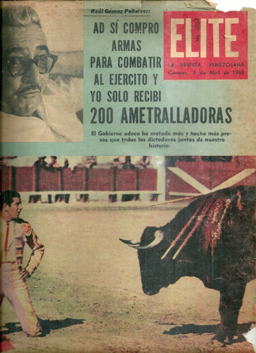 Revista Elite 2062 Abril 3 De 1965 Torero El Cordoves Ad