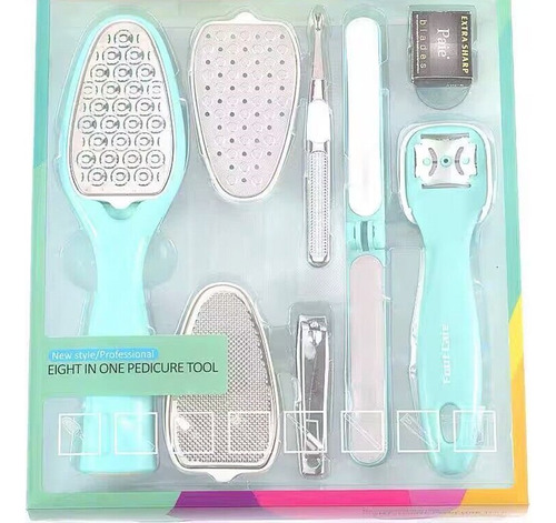 Set 8 Piezas Pedicure Cuidado Pies Profesional Quita Callos