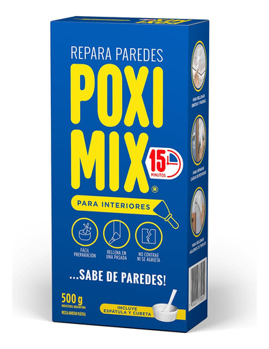 Poxi Mix Interior Mezcla Adhesiva Plastica 0,5 Kg Mm