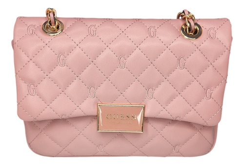 Bolsa Guess Vg959670 Nueva 100 % Original Con Etiqueta Rosa Claro Lisa Níquel Rosa Claro