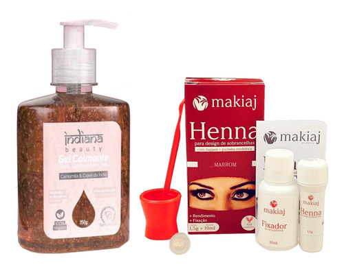 Gel Calmante Camomila E Henna Makiaj Sobrancelha Designer Tom Marrom