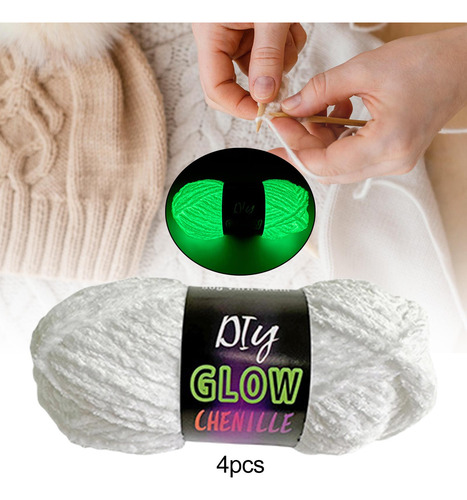 4x Hilo Que En La Oscuridad Hilo De Crochet Hilo Luminoso