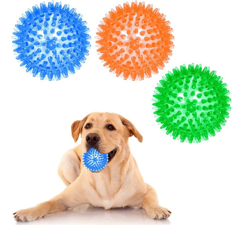 Haredig 3.5  Dog Toys Ball, 3pack Squeaky Chewing Toy Toy Ba
