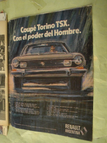 Publicidad Torino Coupe Tsx Año 1978 Xxxx
