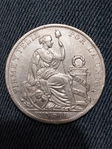 Numismática: Moneda De Un Sol Peruano 1895