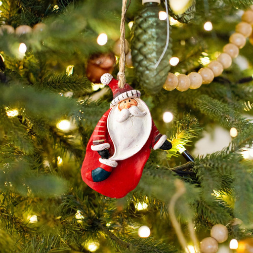 2 Adornos Para Árbol De Navidad, Colgantes Papá Noel
