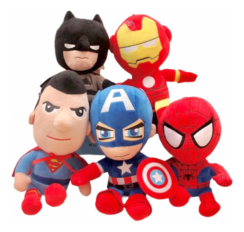 Peluches Importados Avengers 22cm Spiderman Ironman Capitán 