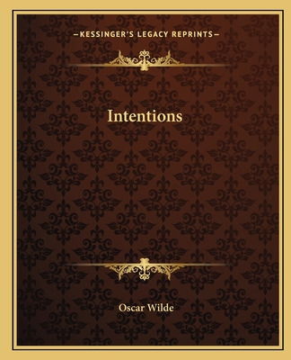 Libro Intentions - Wilde, Oscar