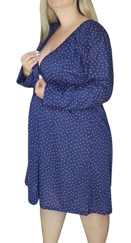 Imagem 2 de 10 de Kit 2 Camisolas Plus Size Gestante E Maternidade 7876 0271