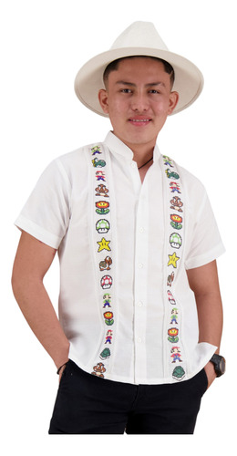 Camisa Bordada Super Mario Bros. Mc. Mayakim