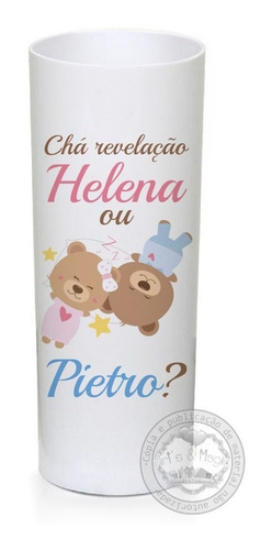 Imagem 3 de 4 de 30 Copo Long Drink Personalizado Chá Revelação