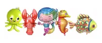 Comprar Guirnalda Globo Sirenita Fondo Del Mar Peces Sirena
