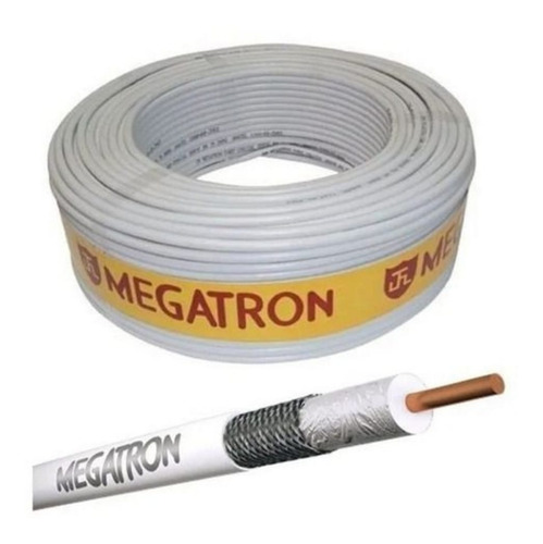 Imagem 1 de 1 de Cabo Coaxial 75h Rgc06 90% Branco C/ 300 Metros Bobina