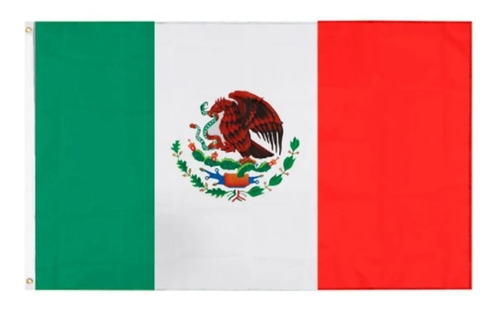 Bandera De México De Poliéster Medida De 90 X 150 Cm