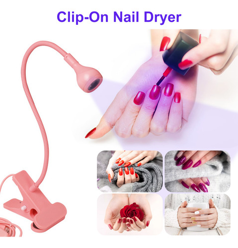 Lámpara De Escritorio Con Clip Para Secar Uñas, Luz Uv, Usb,