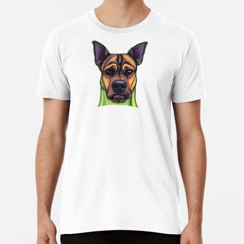 Remera Hermoso Retrato De La Cabeza De Un Perro - 8 Algodon 