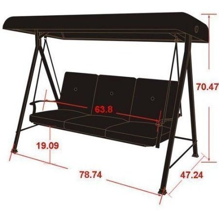 Banca Columpio 2 En 1 Respaldo Convertible A Cama