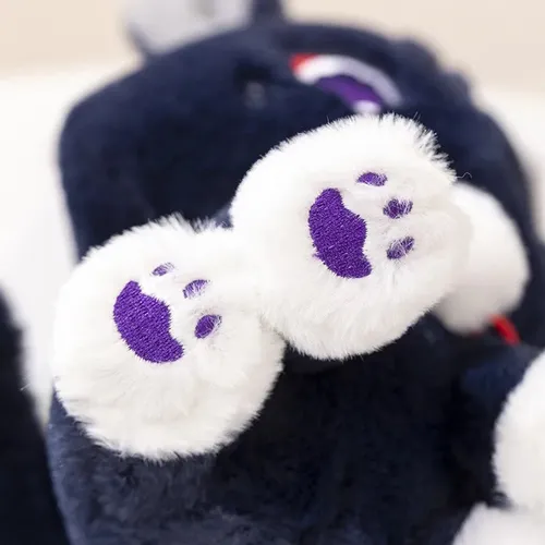 Gato Negro Scaramouche De Peluche Genshin Anime Kawaii 22 Cm
