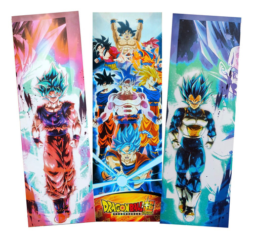 Dragon Ball Z Set D 3 Posters Largos Plastificado Goku 82cm